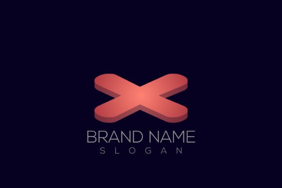 3D X Logo Vector: Bold Design for Modern Brands