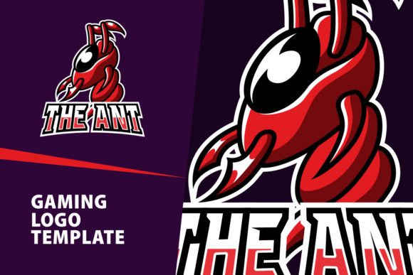 Ant Mascot Gaming Logo Design: A Dynamic Vector Template