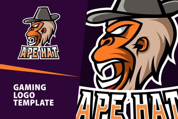 Ape Mascot Gaming Logo Design and Free Font Download