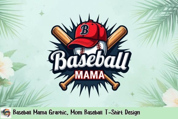 Baseball Mama Graphic: Fun Team Spirit Design