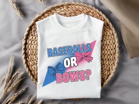 Baseball or Bows? T-Shirt Design: Perfect for Any Project