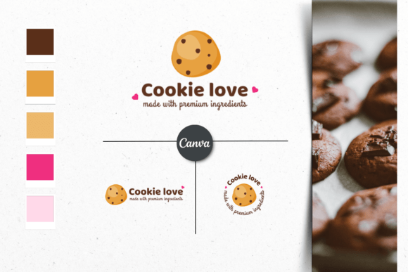 Cookie Shop Logo Branding CANVA