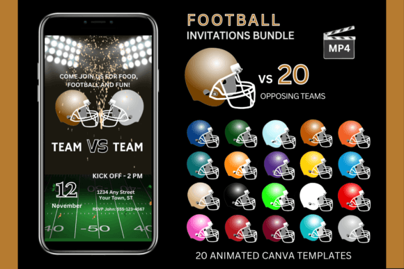 Football Invite: Gold Team Bundle