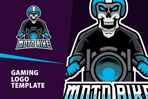 Moto Bike Mascot Gaming Logo Design