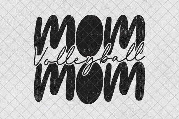 Retro Volleyball Mom PNG: Game Day Design Assets