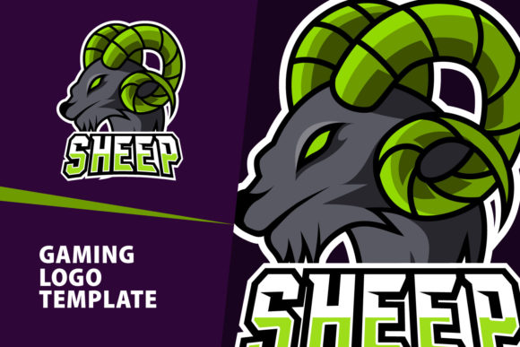 Sheep Mascot Gaming Logo: A Dynamic Design Template