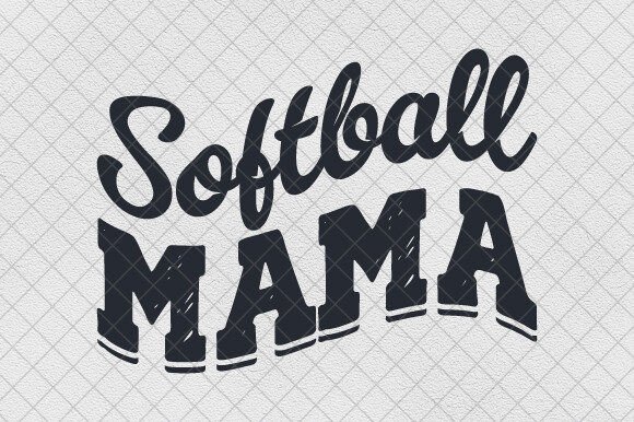 Softball Mama PNG Coquette Bow Dots Design