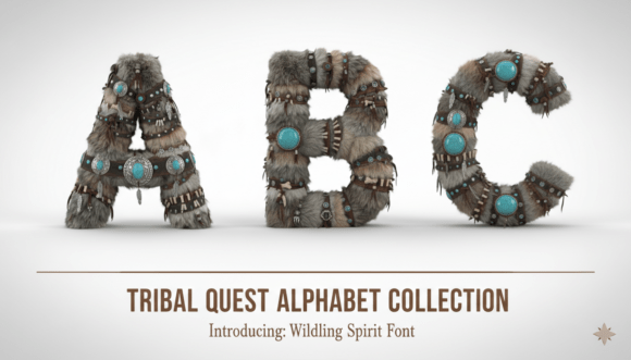Tribal Quest Alphabet Collection: Wildling Spirit Font